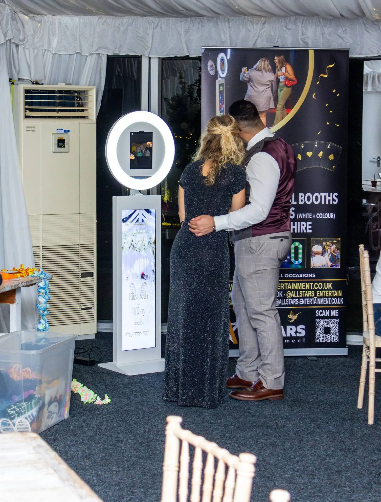 360 photo booth in action at a party